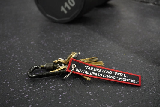 "FAILURE IS NOT FATAL" Flight Key Chain
